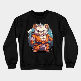 Bear monk fighter anime version Crewneck Sweatshirt